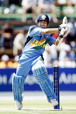 Sachin Tendulkar of India hits out