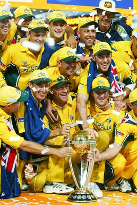 The Australian Team celebrate with the trophy