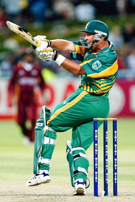 Jacques Kallis of South Africa hits out