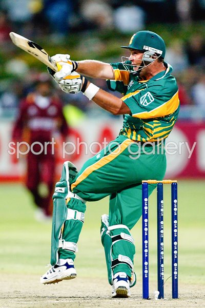 Jacques Kallis of South Africa hits out