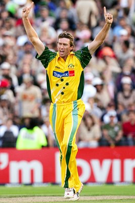 Glenn McGrath celebrates 