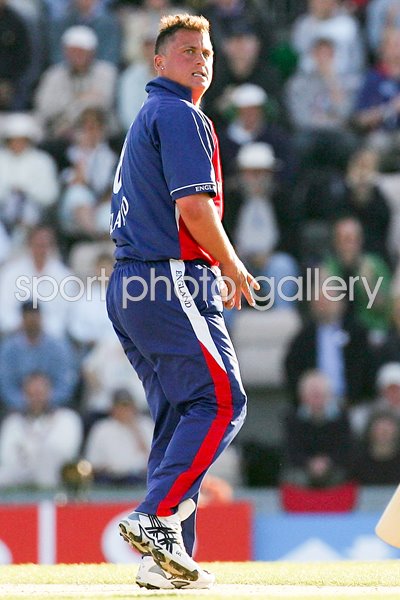 Darren Gough scowls