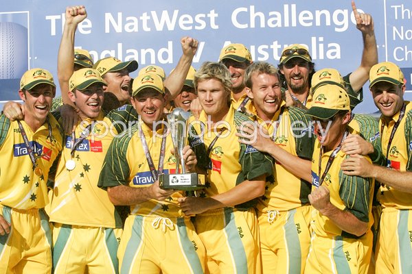 Australia celebrate NatWest Challenge win