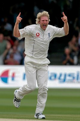 Matthew Hoggard celebrates 