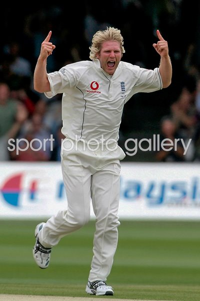 Matthew Hoggard celebrates 