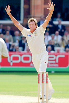 Glenn McGrath celebrates 500th wicket