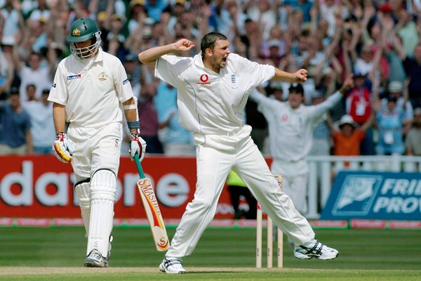Steve Harmison celebrates
