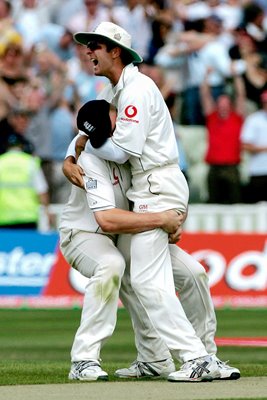 Michael Vaughan celebrates 