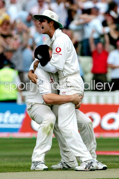 Michael Vaughan celebrates