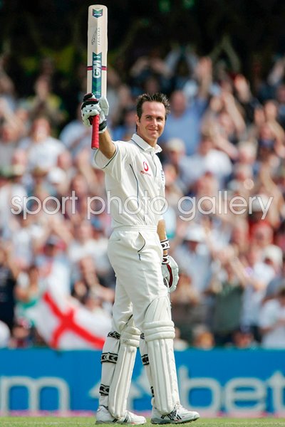 Michael Vaughan celebrates his century