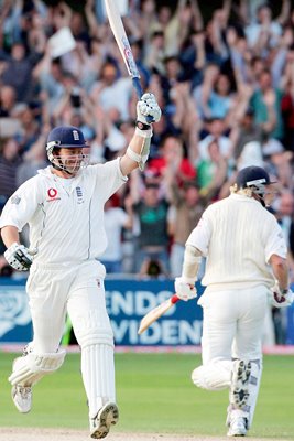 Ashley Giles celebrates 