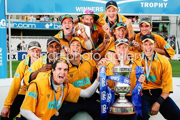 The Hampshire team celebrate