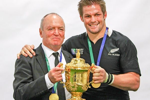 Richie McCaw and Graham Henry 