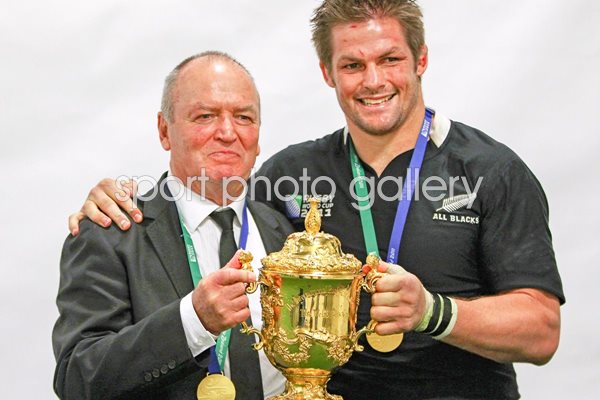 Richie McCaw and Graham Henry 