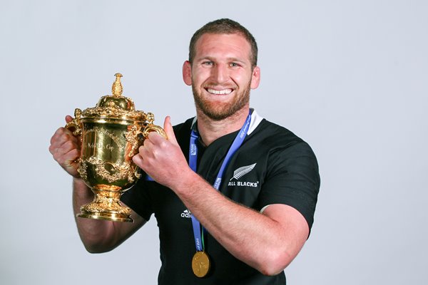 Kieran Read with the Webb Ellis Cup