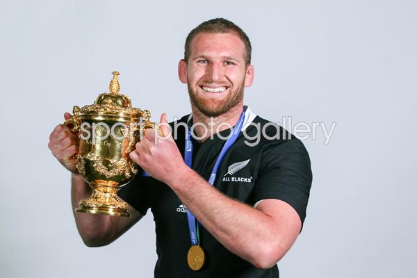 Kieran Read with the Webb Ellis Cup