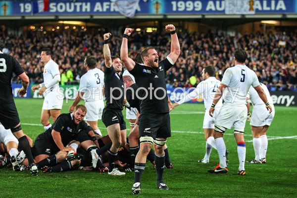 Kieran Read celebrates victory moment