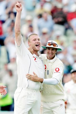 Andrew Flintoff and Michael Vaughan 