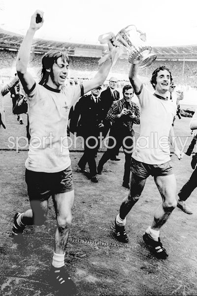 Charlie George and Frank McLintock