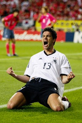 Michael Ballack of Germany celebrates 