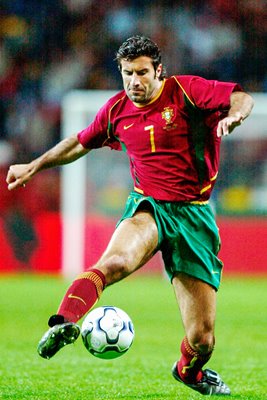 Luis Figo Portugal action