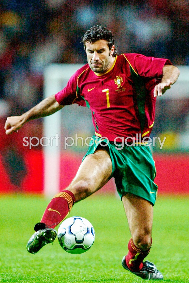 Luis Figo Portugal action Photo | Football Posters | Luis Figo