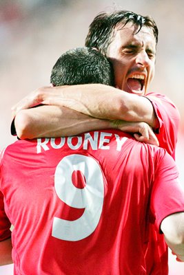Wayne Rooney and Gary Neville