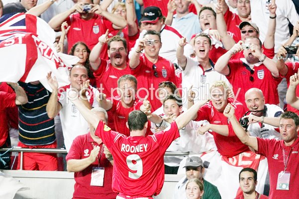 Wayne Rooney celebrates Euro 2004