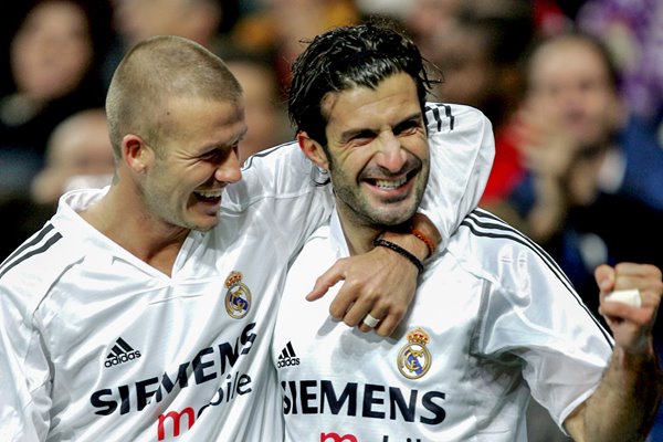 Luis Figo and David Beckham 