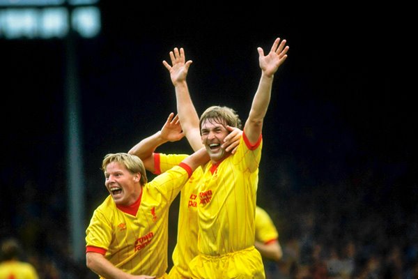 Kenny Dalglish and Sammy Lee of Liverpool