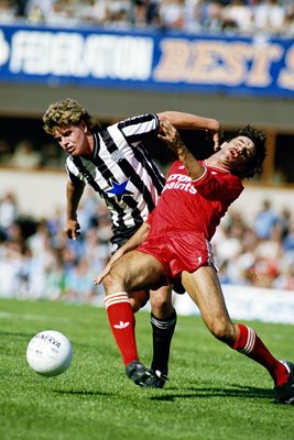 Paul Gascoigne and Mark Lawrenson 