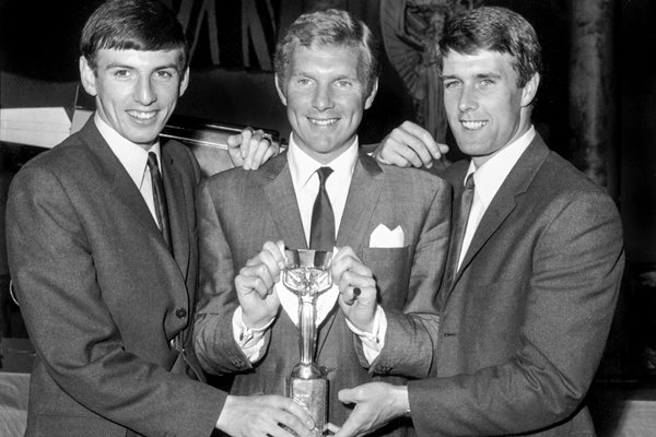 Martin Peters, Bobby Moore and Geoff Hurst