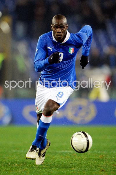Mario Balotelli #9 of Italy 