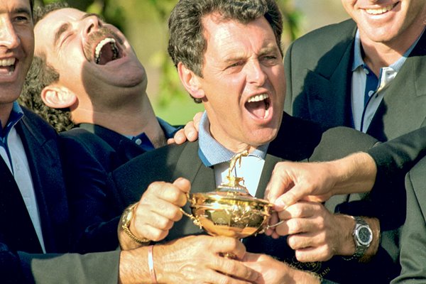 Bernard Gallacher celebrates 1995 win 