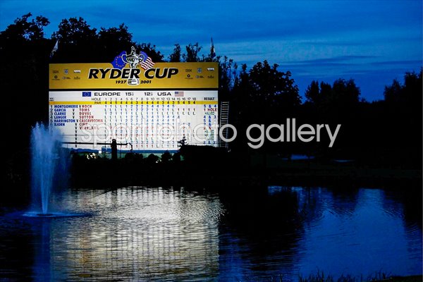 Ryder Cup Scoreboard 2002