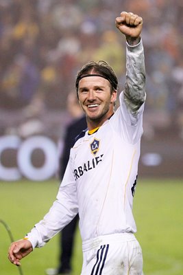 David Beckham celebrates MLS Cup win 2011