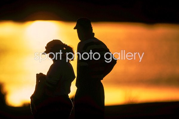Nick Faldo and Fanny Sunesson