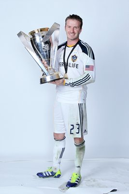 David Beckham with the 2011 MLS Cup