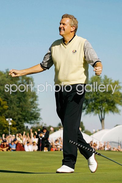 Montgomerie celebrates sealing Europe victory