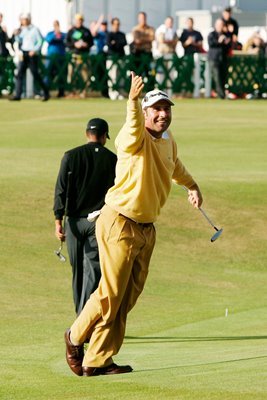 Jose-Maria Olazabal celebrates 