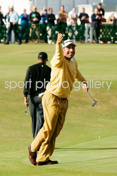 Jose-Maria Olazabal celebrates 