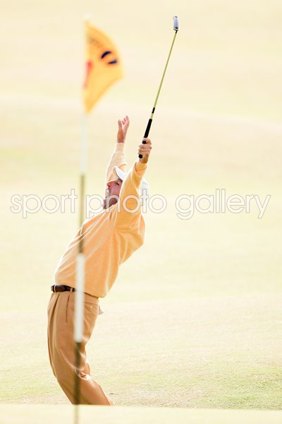 Jose-Maria Olazabal celebrates 