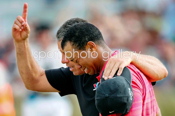 Tiger Woods and Steve Williams