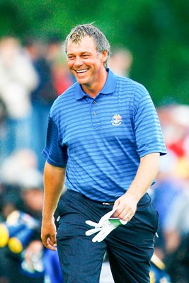 Darren Clarke of Europe smiles 