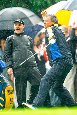 Darren Clarke celebrates 