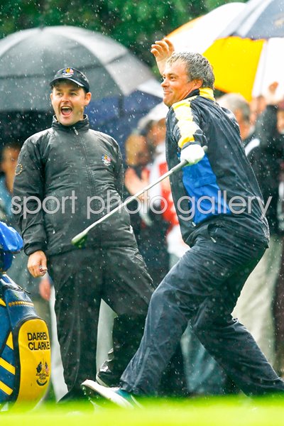 Darren Clarke celebrates 