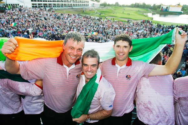 Europe's Ryder Cup players celebrate