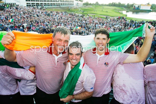 Europe's Ryder Cup players celebrate