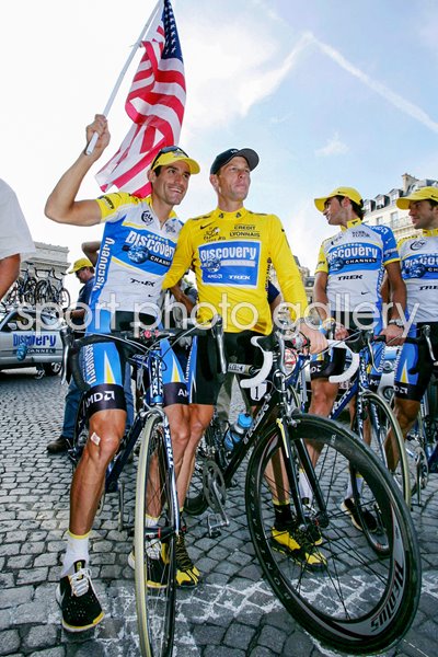 Lance Armstrong and George Hincapie 