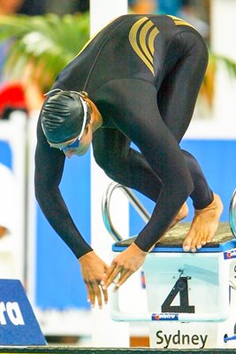 Ian Thorpe dives off the blocks 